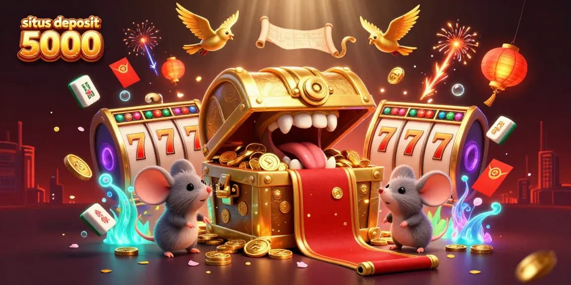 Engaging game scene showcasing situs deposit 5000 with vibrant slot machines and dynamic casino elements.