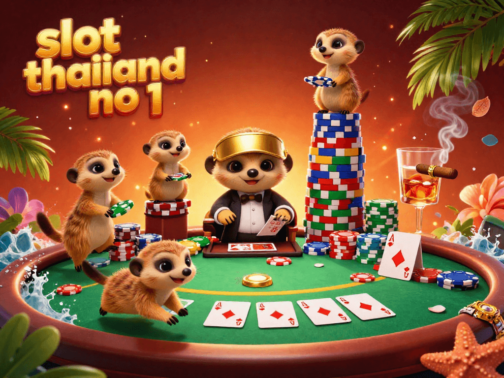 Experience fun and excitement with slot thailand no 1 amidst card games and colorful chips at a lively casino.