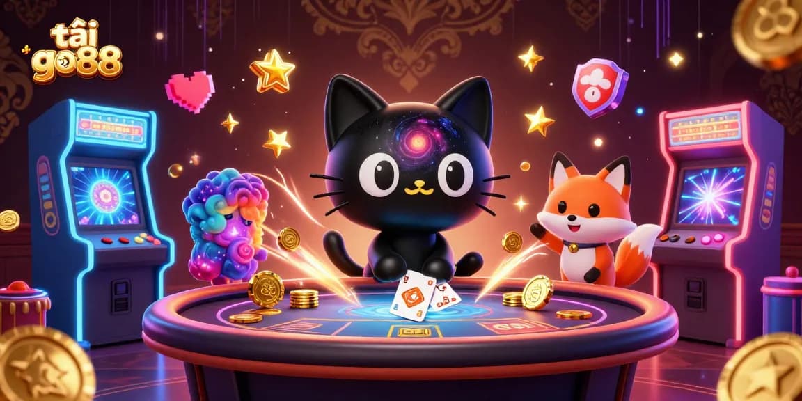Play exciting games with xây go88, featuring colorful casino elements and a cosmic theme.