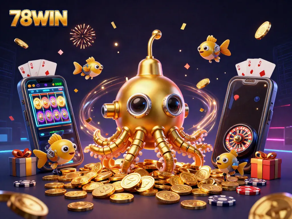 Engage with 78WIN in an exciting 3D casino scene featuring thrilling gameplay and vibrant animations.