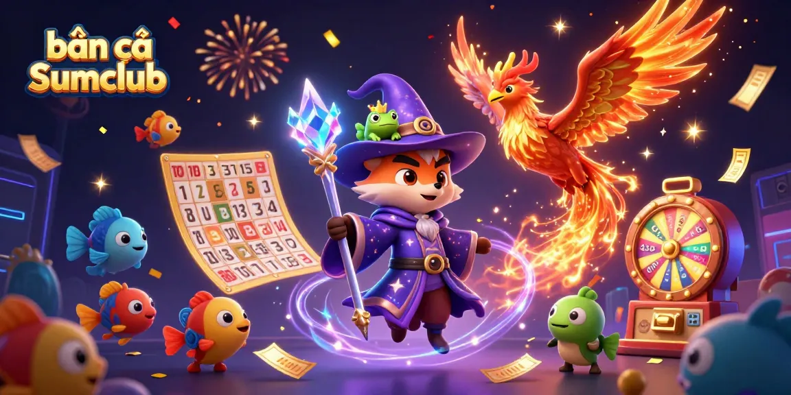Engage with the thrilling bắn cá Sumclub experience, featuring vibrant characters and dynamic game elements.