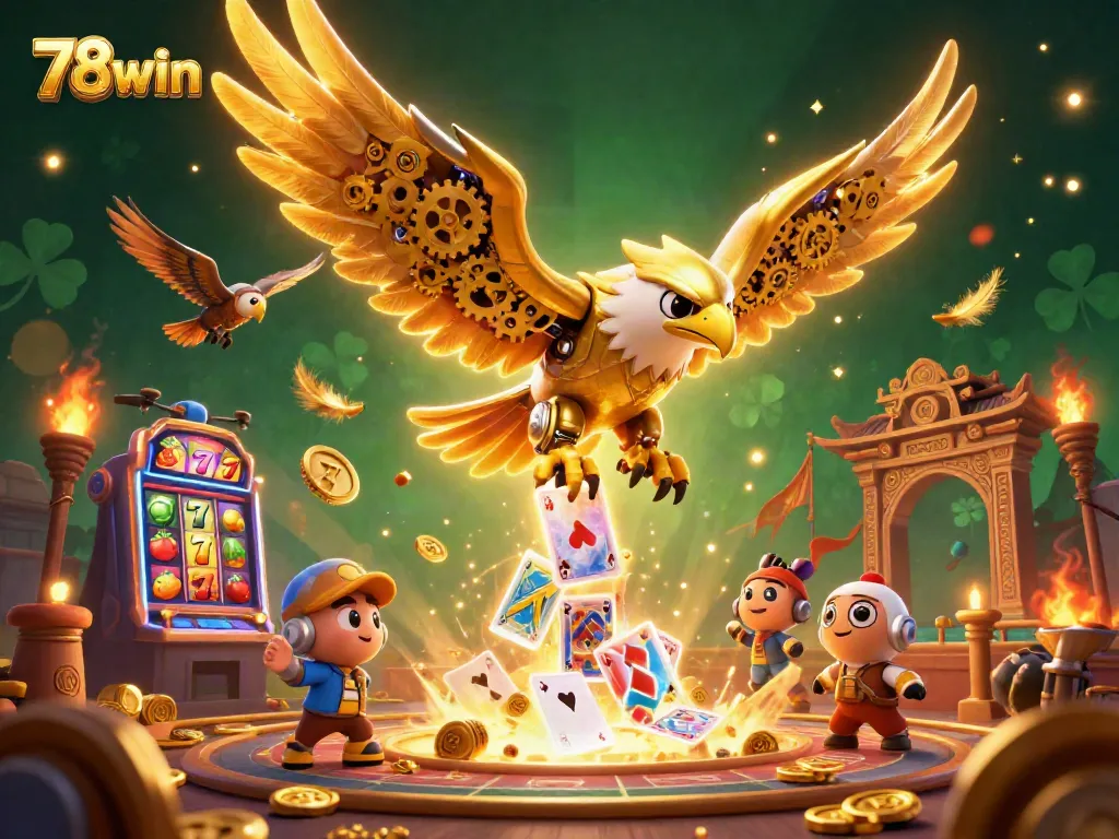 Experience thrilling gameplay with 78win's vibrant slot machines and iconic symbols in action.