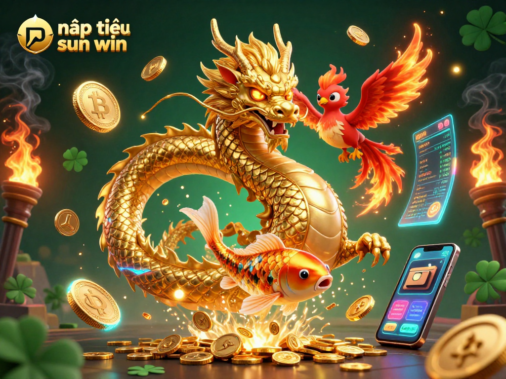 Join the action with nạp tiền sun win as a golden dragon soars through a coin-filled universe.