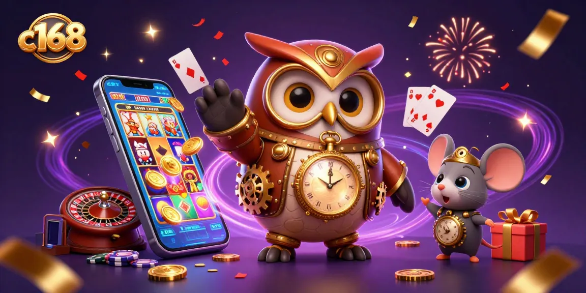 Experience vibrant casino dynamics with c168 as owl and mouse showcase steampunk-themed gaming.
