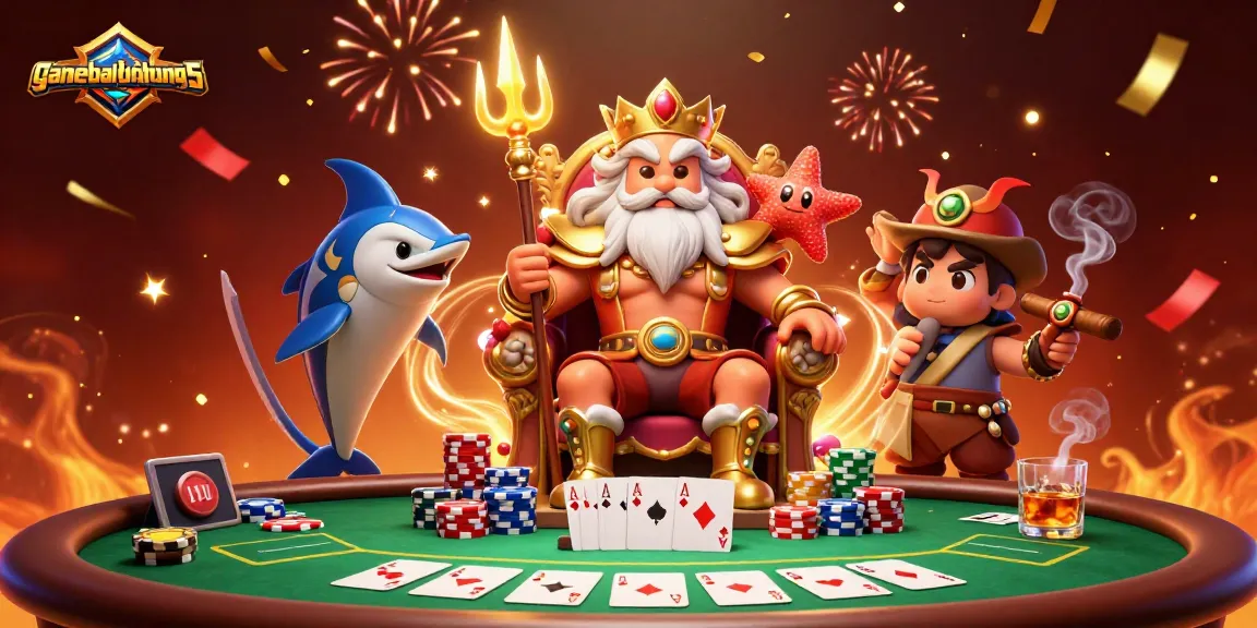 Experience the thrill of gamebaidoithuong5 with vibrant casino characters at a poker table!