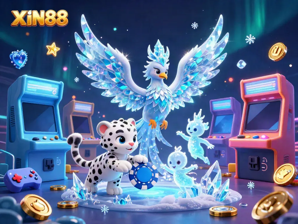 XIN88 offers an enchanting gaming experience with vibrant illustrations of games and characters.