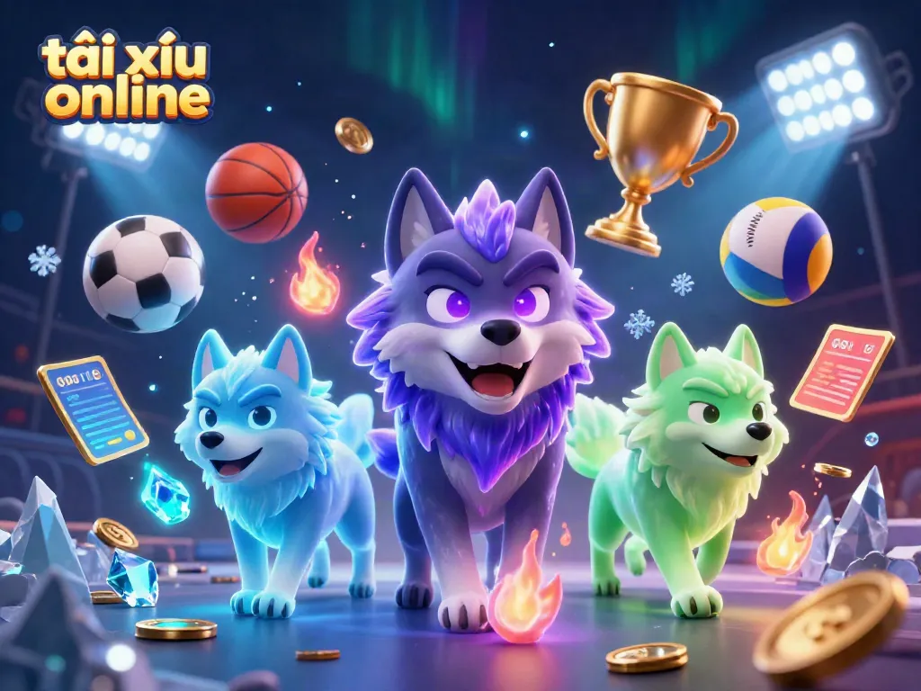 Experience dynamic thrills and betting excitement with tài xỉu online amid ghostly wolves and sports elements.