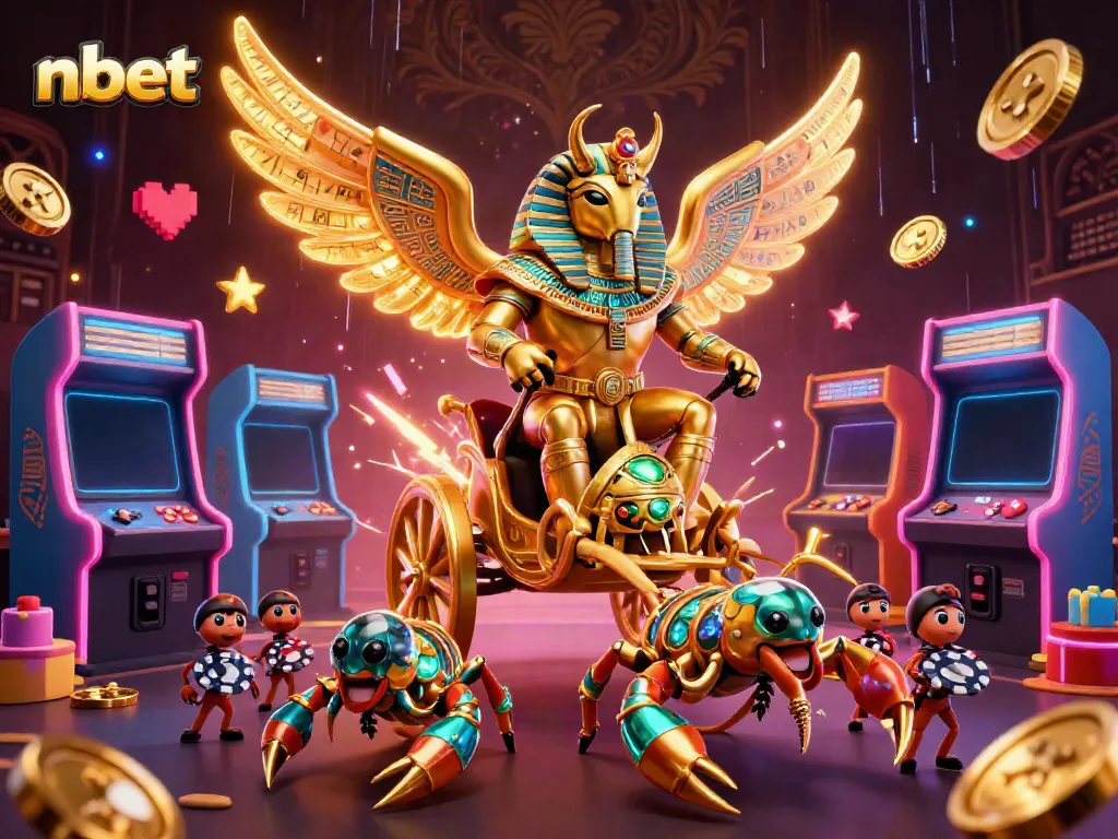 Experience the excitement of nbet's casino world with vibrant 3D characters and dynamic gaming elements.