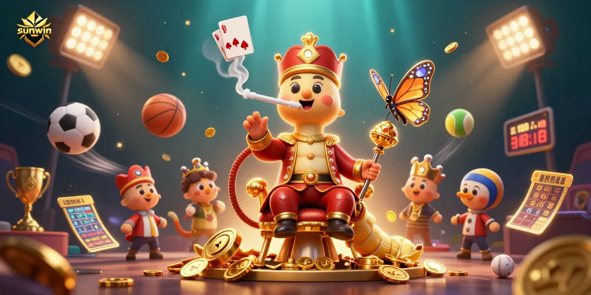 Experience thrilling gameplay at sunwin with vibrant 3D casino art featuring a hookah-master in action.