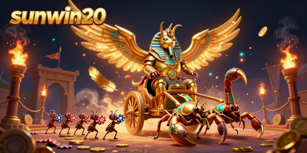 Experience the thrilling action of sunwin20 with a stunning 3D casino scene highlighting unique game elements and dynamic lighting.