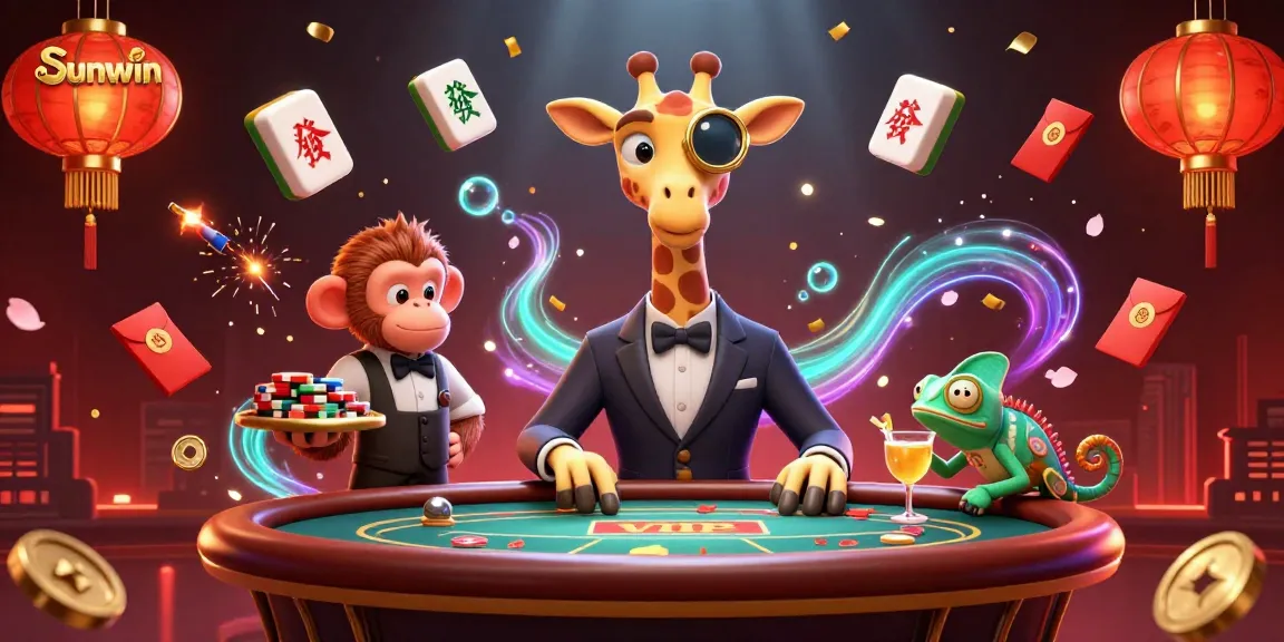 Engage with Sunwin's luxurious gaming environment featuring vibrant characters and dynamic gameplay elements.