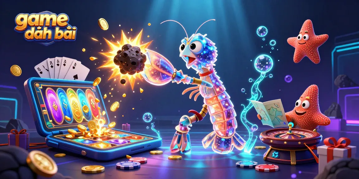 Engaging scene featuring game đánh bài with vibrant characters and casino elements bursting with energy.
