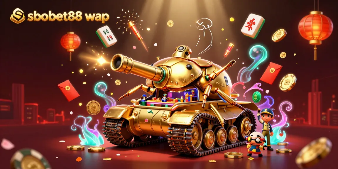 Experience the excitement of sbobet88 wap with vibrant 3D casino characters and festive betting elements.