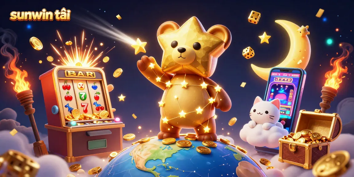 Engage in the thrill of sunwin tải with a magical 3D casino illustration showcasing exciting gaming elements.